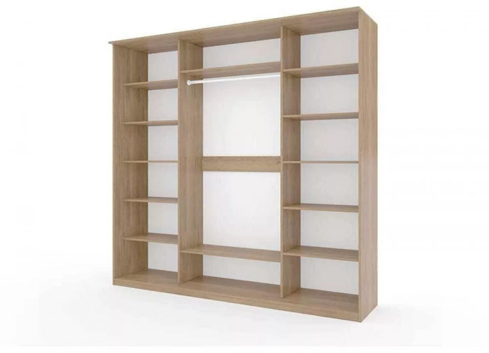 Шкаф купе Модерн 2362х600 4-х дверный 3-х секционный фотопечать №4 ясень