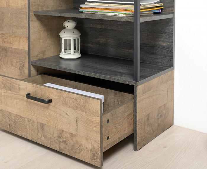 Трувор Прихожая 167, цвет дуб гранж песочный/интра, ШхГхВ 209х37х195 см., универсальная сборка