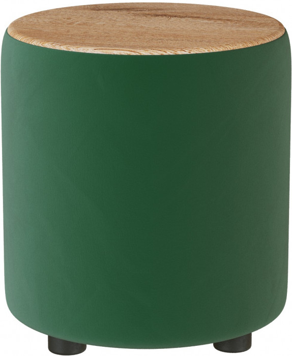 Пуф Пай, изумруд/мдф дуб канадский