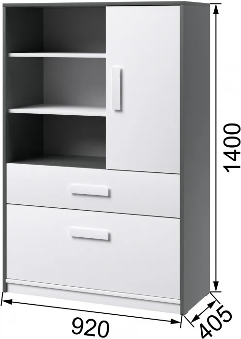 Подростковая Кэнди, композиция 1, графит/белый