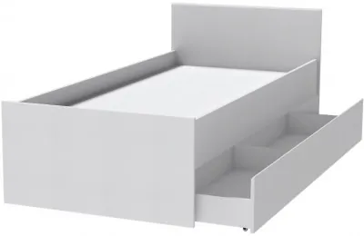 Кровать арт.015 (Ящик) - Белый