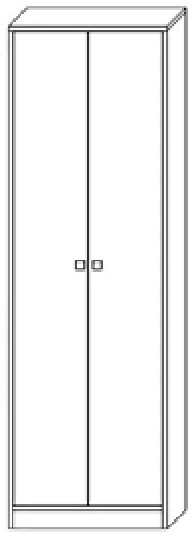 Шкаф двухдверный "Марк" - Бетон пайн светлый/Бетон пайн темный