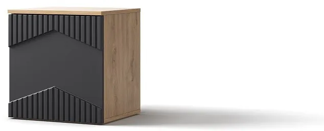 Модульная спальня "Оливия" - Дуб наварра/Шагрень черная