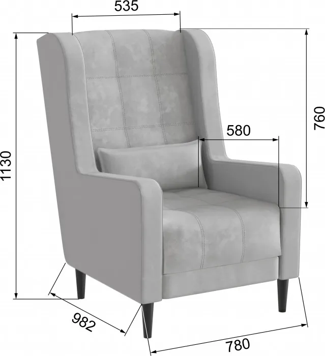 Кресло Корк светло-серый