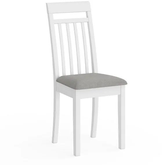 Стул Мебель--24 разборный Гольф-11, цвет белый, обивка ткань велюр серый 63, ШхГхВ 40х40х100 см., от пола до верха сиденья 47 см.