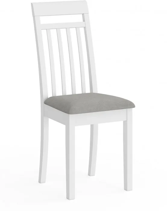 Стул Мебель--24 разборный Гольф-11, цвет белый, обивка ткань велюр серый 63, ШхГхВ 40х40х100 см., от пола до верха сиденья 47 см.