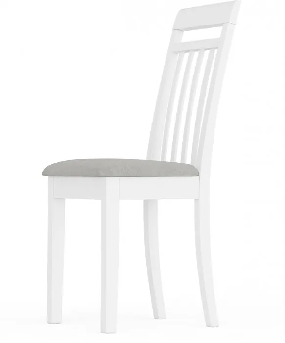 Стул Мебель--24 разборный Гольф-11, цвет белый, обивка ткань велюр серый 63, ШхГхВ 40х40х100 см., от пола до верха сиденья 47 см.