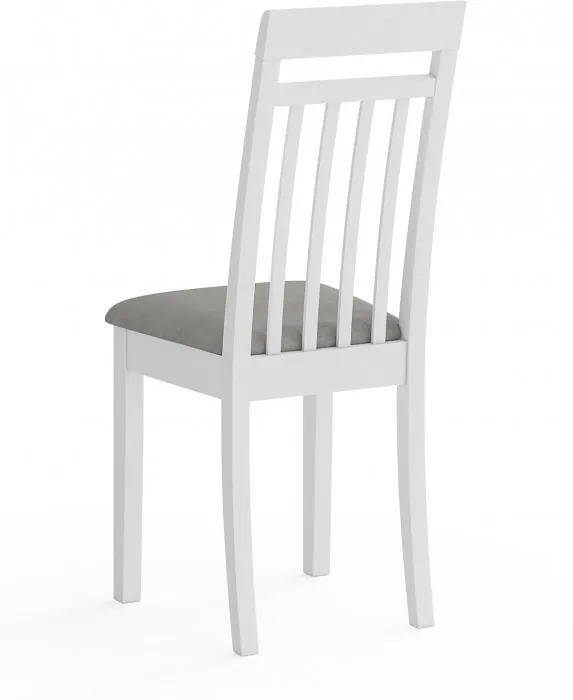 Стул Мебель--24 разборный Гольф-11, цвет белый, обивка ткань велюр серый 63, ШхГхВ 40х40х100 см., от пола до верха сиденья 47 см.