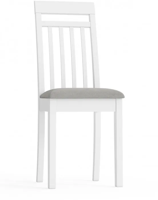 Стул Мебель--24 разборный Гольф-11, цвет белый, обивка ткань велюр серый 63, ШхГхВ 40х40х100 см., от пола до верха сиденья 47 см.