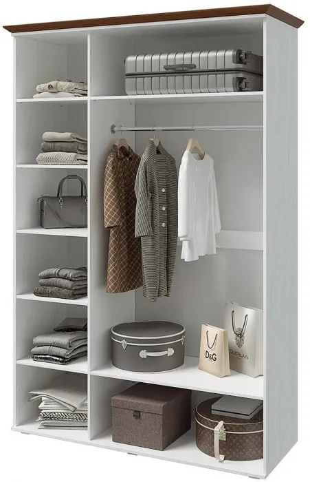 Модульная спальня Валенсия (Белый матовый / Орех)