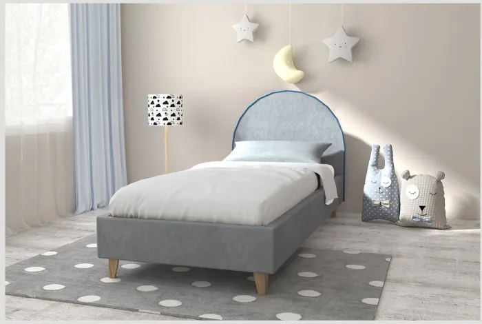 Кровать 0,8 арт.014 (Бежевый/Дуб Вотан)