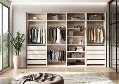 Гардеробная Ларго Вариант №2, Кашемир (без фасадов)