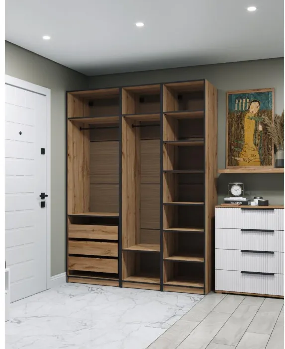 Гардеробная Квадро комплект 1.1 (1750), Дуб Вотан