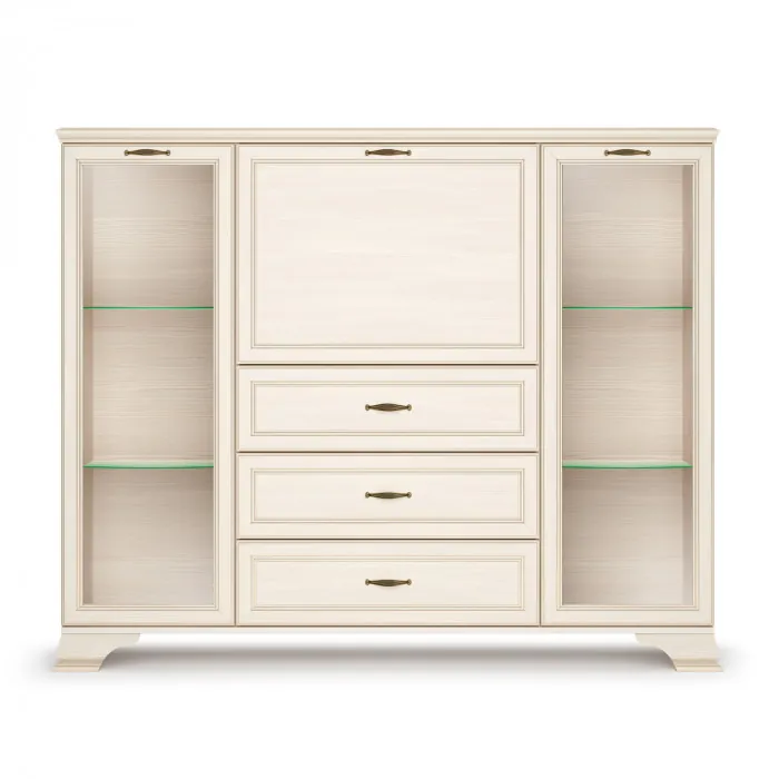 Шкаф низкий (2 стеклодвери) Сиена