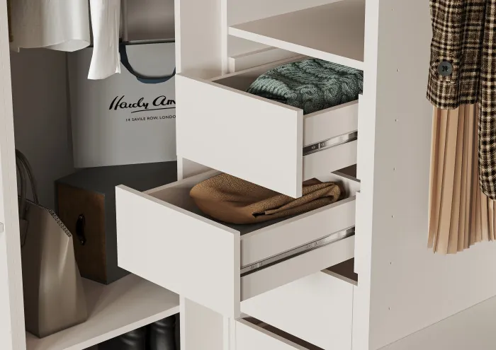 Гардеробная Ларго Вариант №3, Кашемир (с фасадами)