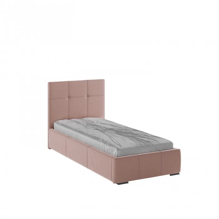 Рио Кровать интерьерная 900 пыльная роза квадрат, ортопед