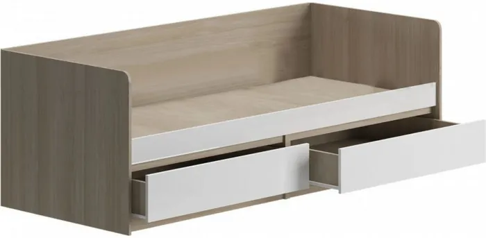 Челси Кровать 80 (Белый глянец, Белый)