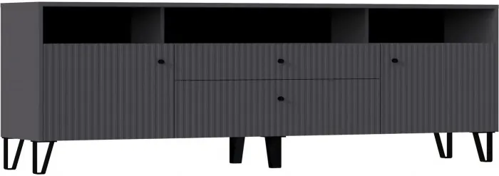 Модульная гостиная Оливия, композиция 3 (Графит, Графит глянец)