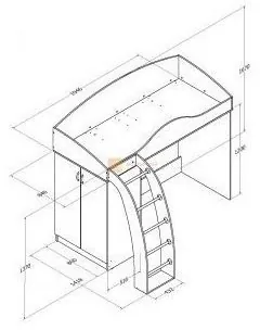 Модульная детская Соня (Соня 1 + Соня 2), Дуб молочный / Голубой