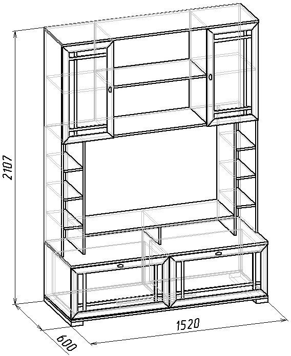 Шкаф МЦН Sherlock 1, дуб сонома