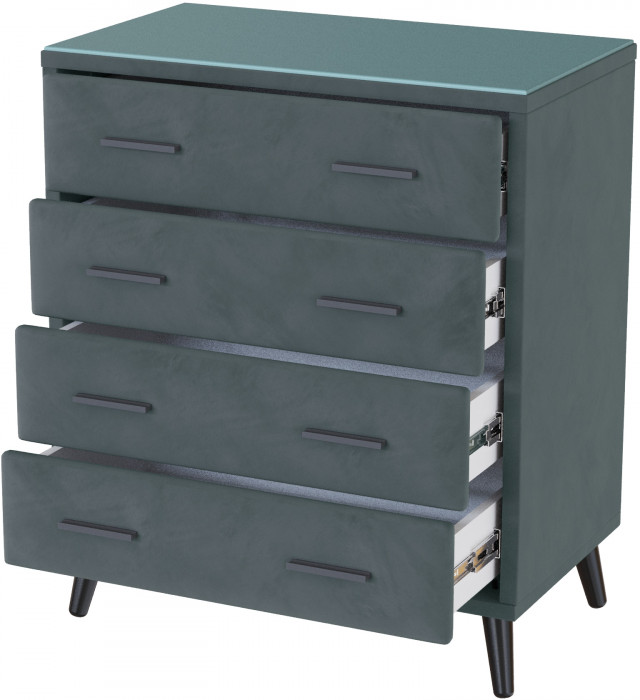 Комод интерьерный Пай серый/мдф бриз