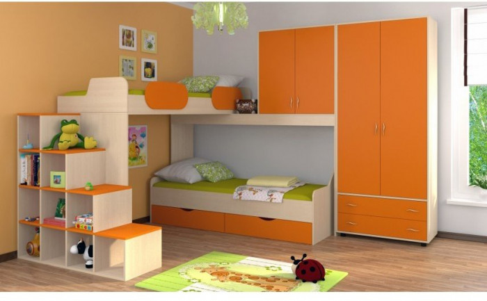 Модульная детская Дельта-7, оранжевая