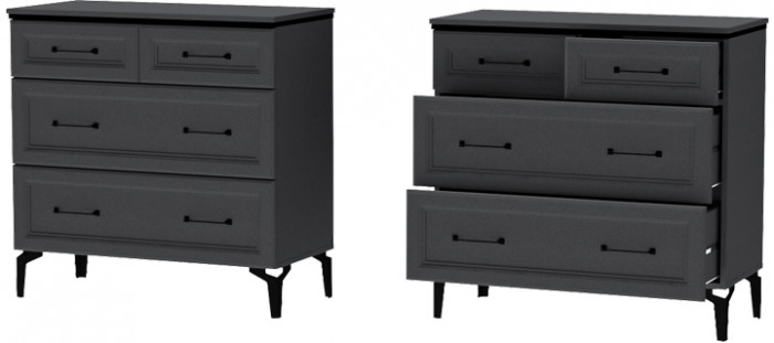 Шарм Комод К-1 Антрацит/Рамка