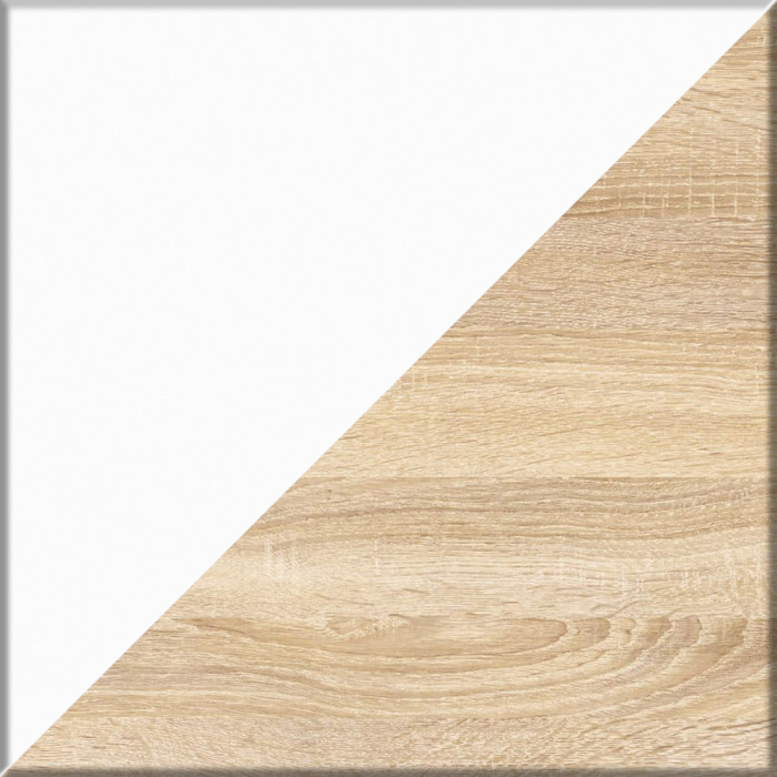 Мори Стол компьютерный МС-16 правый + Комод МК700.5, цвет дуб сонома/белый, ШхГхВ 194,8х84,9х114 см., выдвижные ящики справа, НЕ универс. сборка