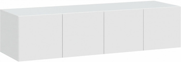 Челси Антресоль к шкафу (1600), Белый/Белый глянец холодный