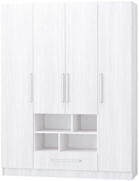 Пион Шкаф 4-х створчатый, Сандал светлый