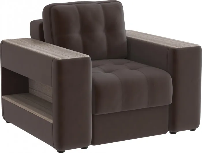 Кресло Доро, Коричневый/Сандал белый МДФ