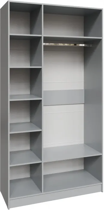 Шкаф Мадрид (1,2) с зеркалом, Камень серый