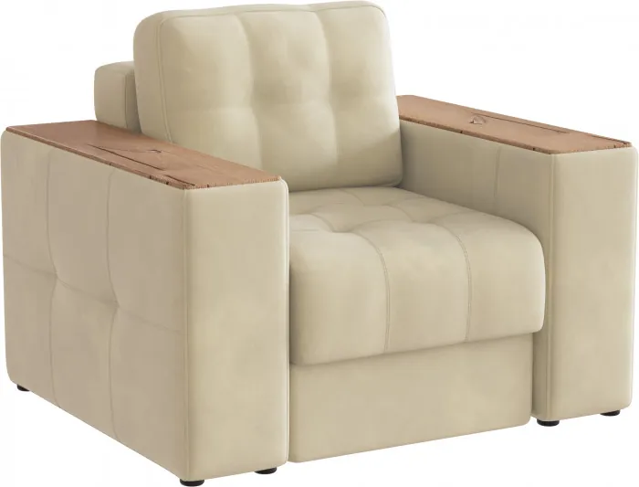 Кресло Нави, Бежевый/Дуб канадский МДФ