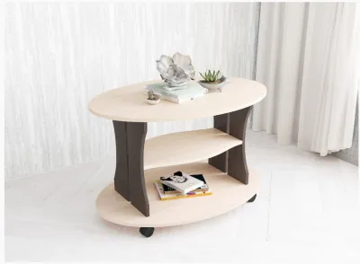 Журнальный стол Консул-1 дуб молочный/венге