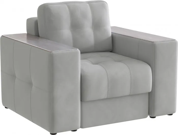 Кресло Нави, Светло-серый/Холст белый