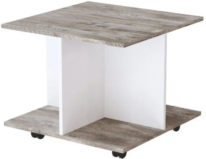 Журнальный стол Консул-10 Белый/Дуб Юкон