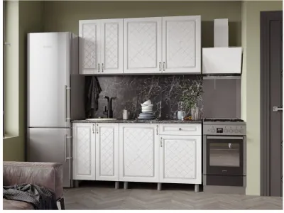 Кухонный гарнитур Версаль 1,6м Арктик/Арктик