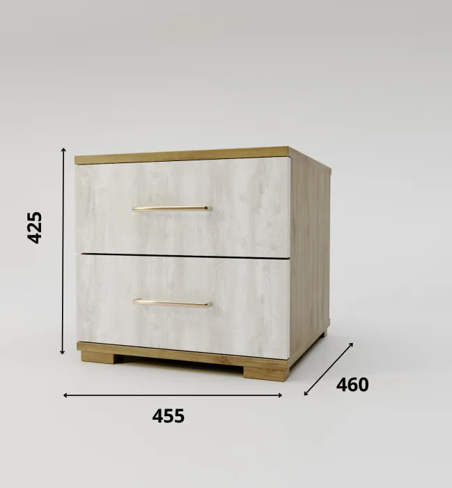 Модульная спальная комната "Мишель" - Дуб наварра/Бетон пайн светлый