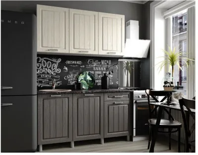 Кухонный гарнитур Луксор 1,5м Клен кремовый/Клен серый