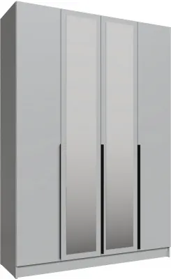 Шкаф Мадрид (1,6) с 6 ящ. внутри с зеркалом, Камень серый