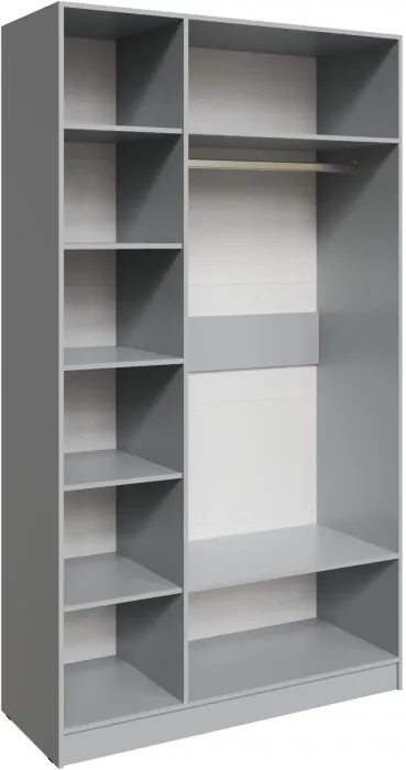 Шкаф Мадрид (1,3) с зеркалом, Камень серый