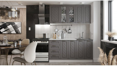 Кухня МДФ Агава 1600, Трюфель