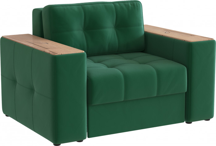 Кресло-кровать "Нави", Изумруд/МДФ дуб канадский