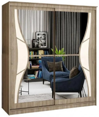 Шкаф-купе Элегант 1 1500 (Ясень шимо темный)
