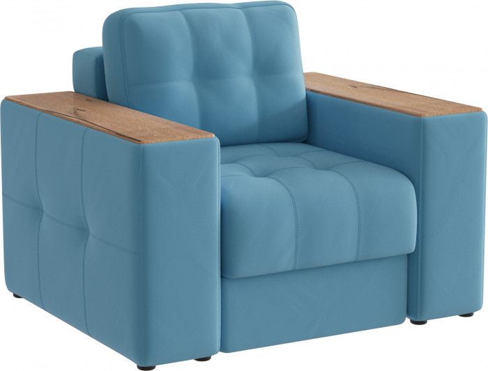 Кресло Виконт, Светло-голубой/Дуб канадский