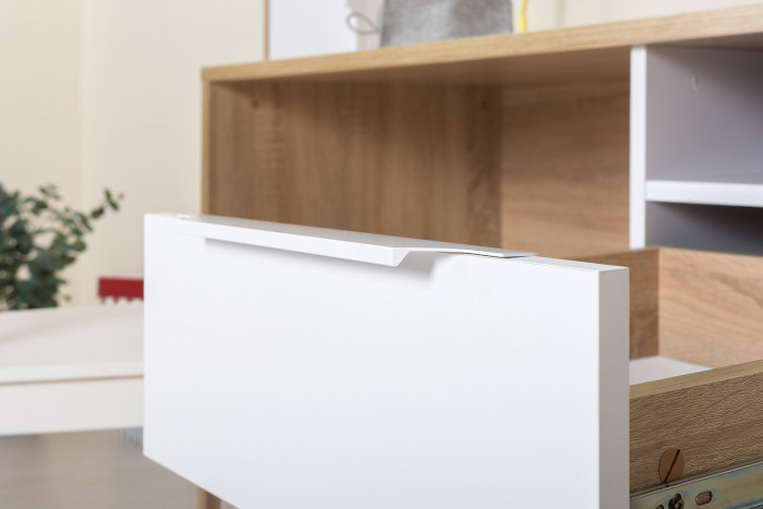 Стол компьютерный Комфорт 12.95N, цвет дуб сонома/белый, ШхГхВ 162х60,3х180 см., НЕ универсальная сборка (Стол рабочий)