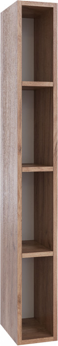Малави Шкаф открытый МШО дуб крафт табачный/белый глянец