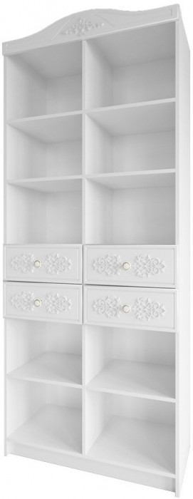 МС Ki-Ki Стеллаж СД 900.1 (Белый/Белое дерево)