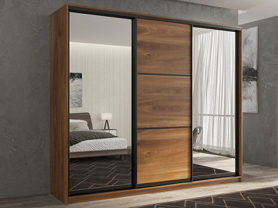 Шкаф-купе Кааппи 3 Кастелло Бренди 240х45х230 см