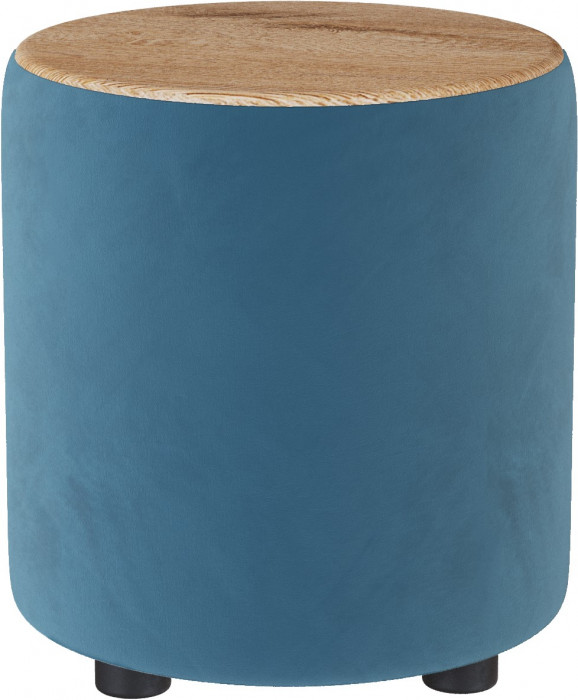 Пуф Пай, светло-голубой/мдф дуб канадский